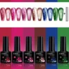 TARTU 6pcs 8ml Cat Eye Gel Nail Polish Set, 6 Colors Gel Polish Kit, Soak Off for Uv/Led, for Salon and Nail Art DIY At Home 1