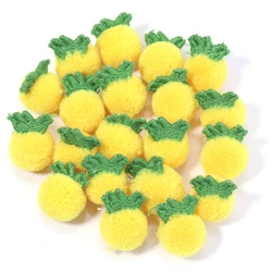 Vibrant 15mm Mixed Fluffy Pom Poms for Crafts and Home Decor (Pineapple)