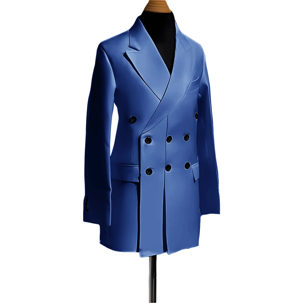 Blazer for Men Wedding Tuxedo Single Jacket Fashion Clothes Double Breasted Design Multiple Custom Colors Men's Suit - 5