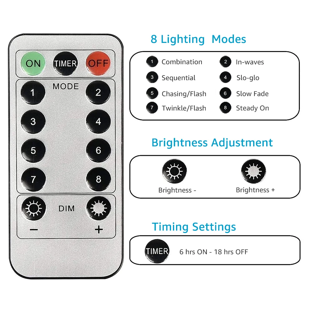 침실용 USB 커튼 라이트, 3M x 3M, 300LED, 따뜻한 흰색, 원격 8 가지 모드, 걸이식 창문, 홈 장 요정 조명