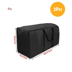 Waterproof Anti-UV Rip-Proof Storage Bag for Garden Furniture Cushions (2pcs 173X76X51CM)