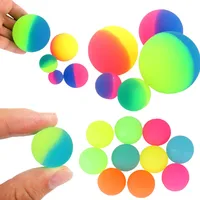 Bicolor Elastic Ball Toy Children Colored Boy Bouncing Ball Rubber Kids Sport Games Elastic Jumping Ball Birthday Gift 1