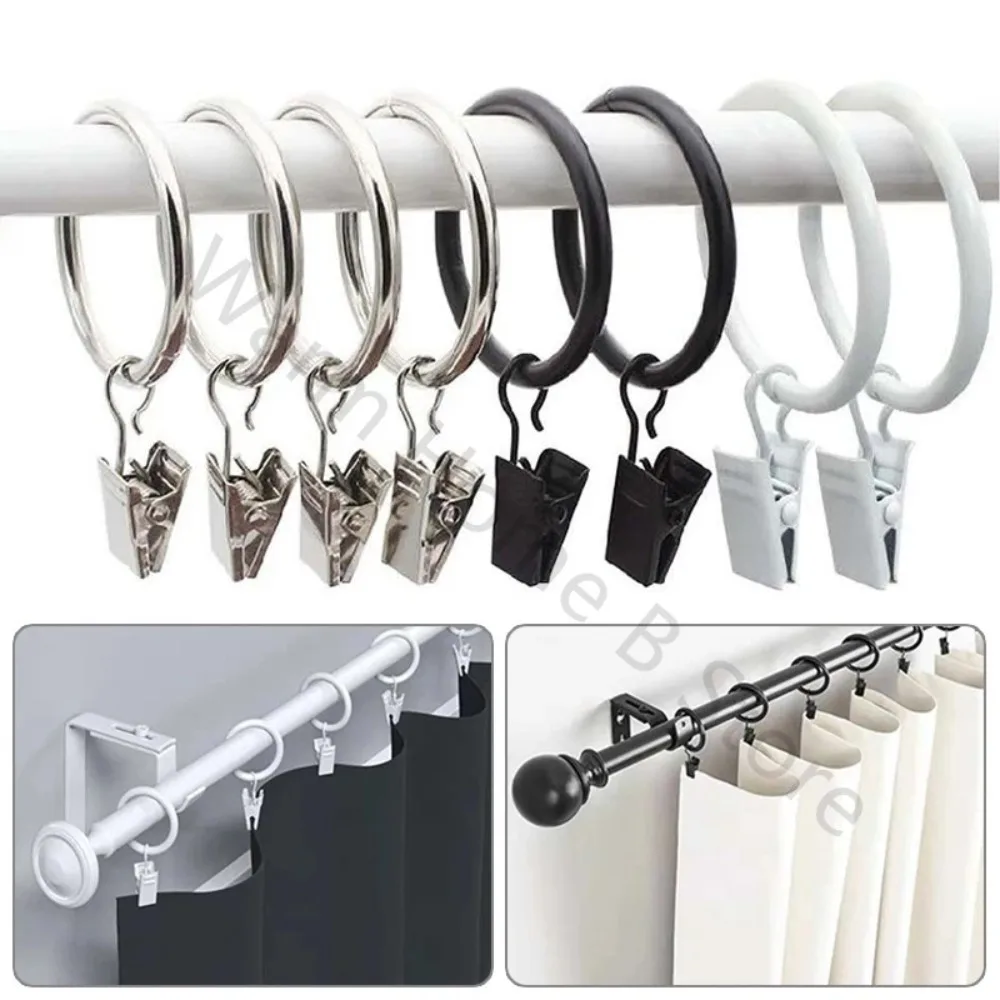 

40pcs Curtain Clips with Hook Sturdy Durabl Photos Multipurpose Clips Solid Iron Drapery for Home Window Decoration Accessories