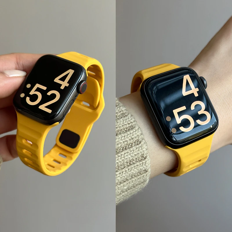 ตัวเลือกสินค้า สายนาฬิกาซิลิโคนยืดหยุ่น Apple Watch หลายขนาด