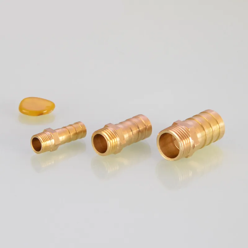 Pipe fitting Brass Pipe Fitting 6/8/10/12/14/16mm Hose Barb Tail 1/8" 3/8" 1/4" BSP Male Connector Joint Copper Coupler Adapter
