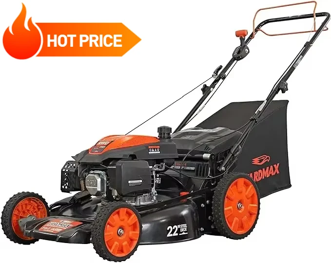 22 in. 201cc Select PACE 6 Speed CVT High Wheel RWD 3-in-1 Gas Walk Behind Self Propelled Lawn Mower, Black