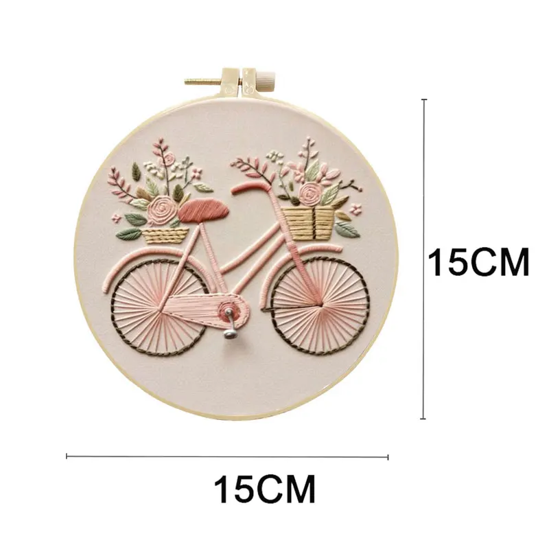 Bike & Flower Embroidery Kit 3