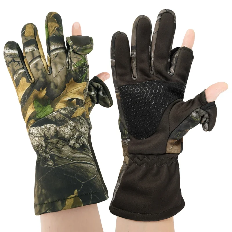 Winter Tactics Outdoors Camouflage Hunting Warm Non-Slip Fishing Gloves Waterproof Touch Screen Ski Camping Cycling Sport Gloves