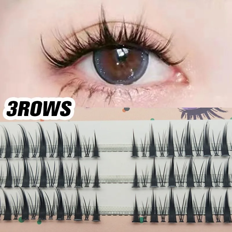 Description Picture 5 of itemFalse Eyelashes Individual Lashes Manga Lashes Eyelash Extensions Makeup Eyelash Clusters Anime Lashes Little Devil Lashes