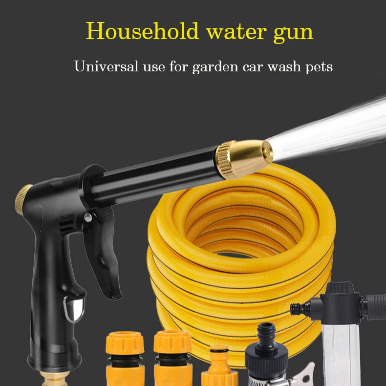 Description Picture 6 of itemHigh pressure household garden car wash water gun hose telescopic watering pet cleaning shower nozzle divine tool set