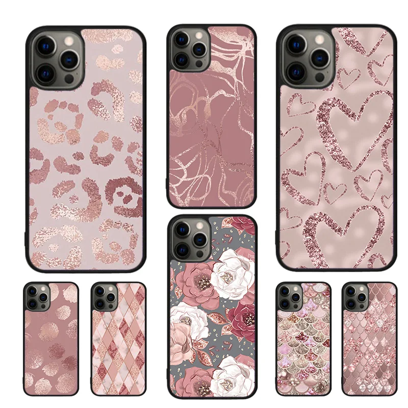 Cover Per Cellulare Love Rose Gold Style Per Iphone 15 14 12 13 Mini 11 Pro Max Xr Xs Apple 6 7 8 Plus Se2020 Coque
