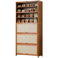 Imitation rattan woven shoe cabinet, simple shoe rack at the door of the home, economical, good-looking indoors 5