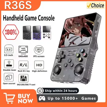 R36S Handheld Game Consoles Linux System 3.5 Inch HD Color Screen Portable Pocket Mini Video Players Gaming Emulator Kids Gift 1