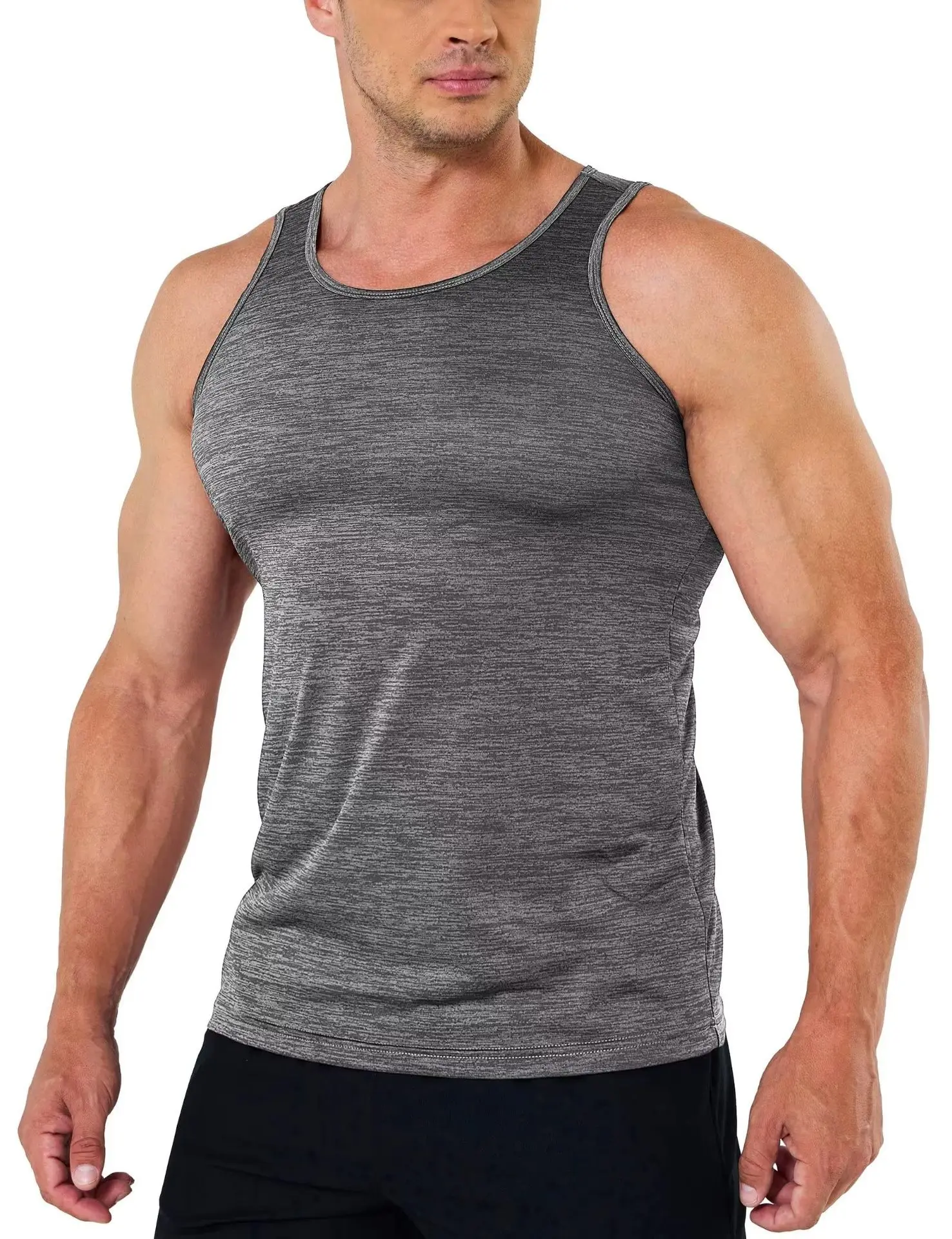 

New Breathable Men Tank Tops Fitness Clothing Mens Bodybuilding Vest Summer Gym Clothing Male Sleeveless Crossfit Vests