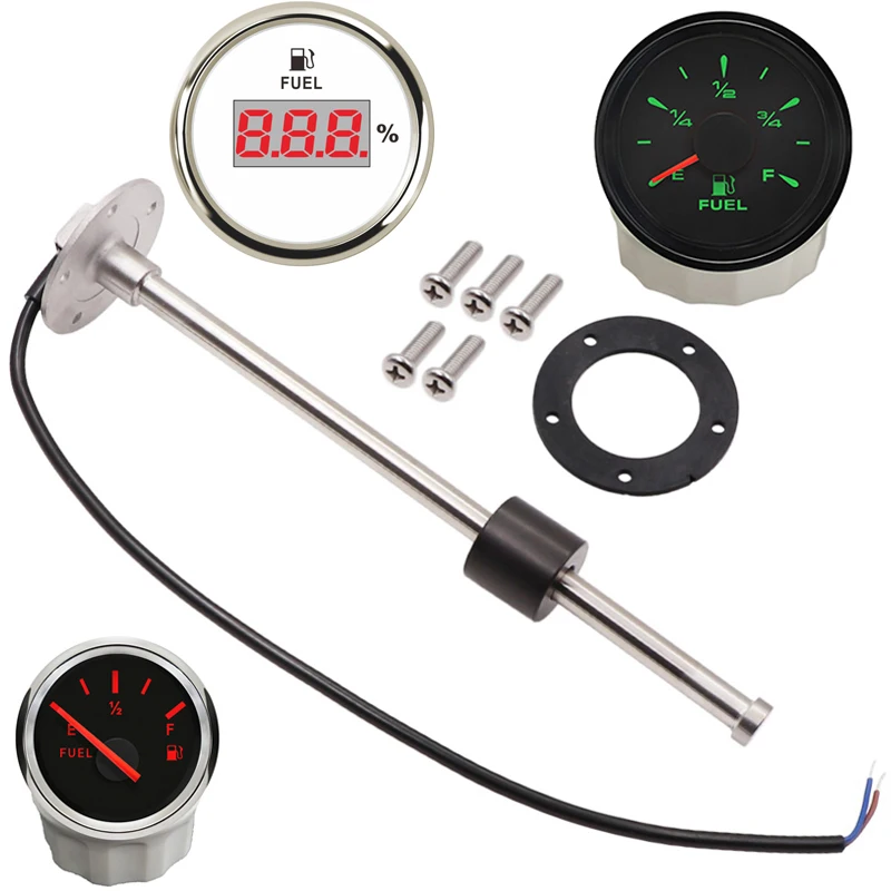 

52mm Fuel Gauges 0-190ohm Cars Water Level Sensors 240-33ohm Truck Fuel Level Sensors 100 150 200 250 300 350 450mm Sending Unit