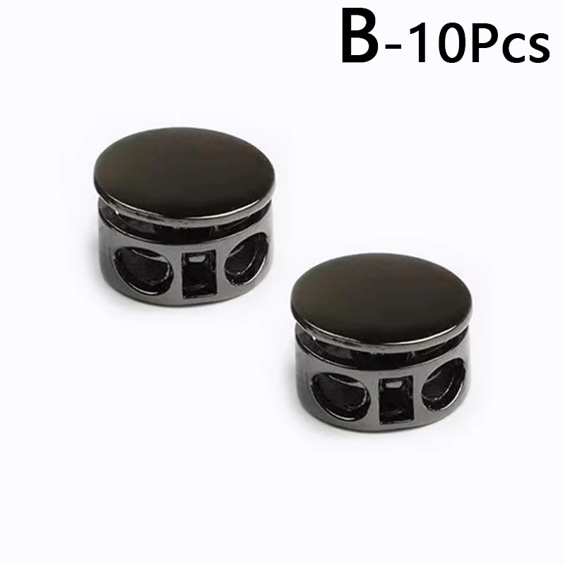 Description Picture 5 of item10pcs Round Metal Cord Lock Clamp Toggle Clip Stopper Buckles For Shoelace Sportswear Hoodie Drawstring Rope DIY Accessory