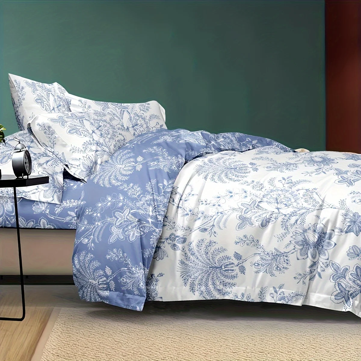 3PCS مجموعة من ثلاث قطع من مجموعة أغطية زرقاء من ط...