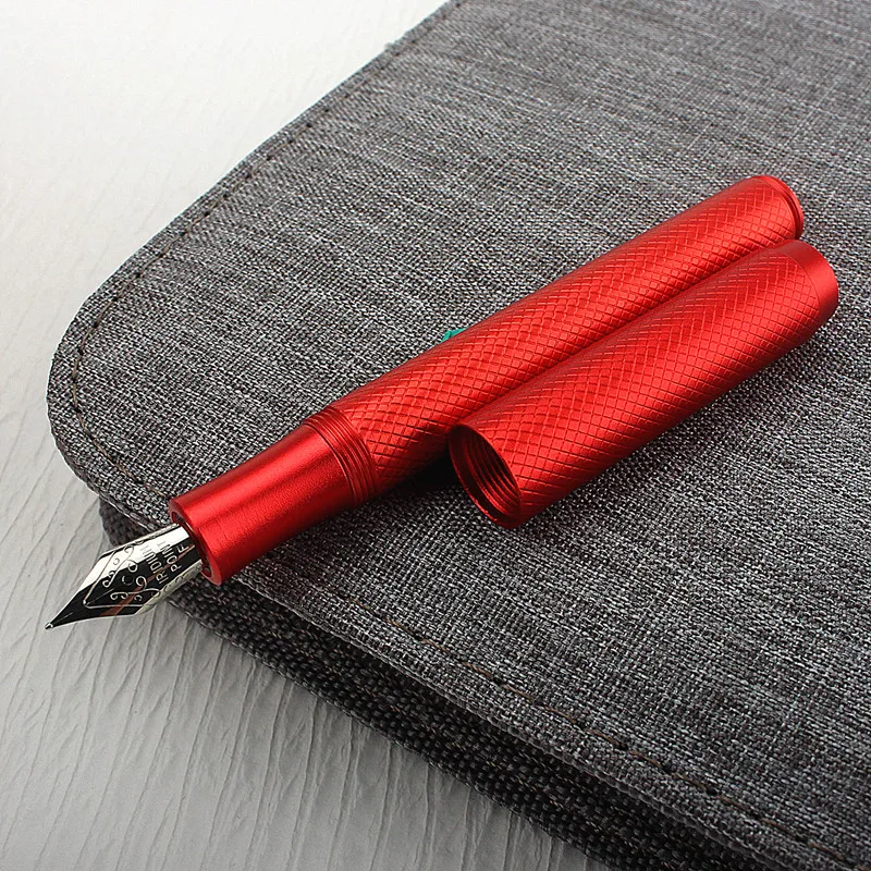 Premium Business Office Mini Short Black Fountain Pen Extra Fine 0.38mm Nib Writing Luxury Pen 5