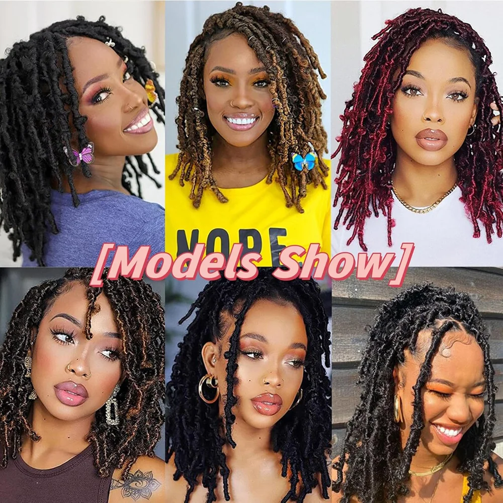 14 18 24 Inch Butterfly Locs Crochet Hair With Curly Ends Synthetic Pre-twisted Goddess Locs Crochet Braiding Hair Extensions