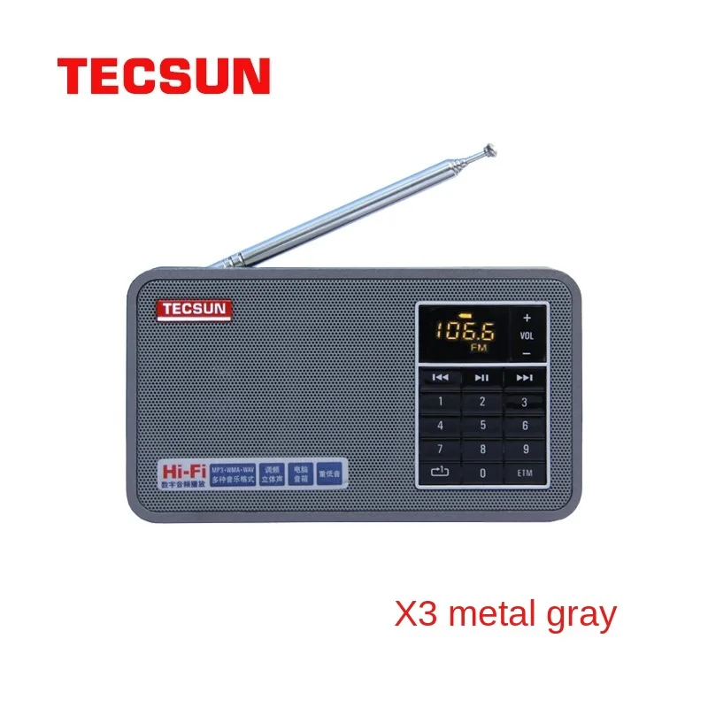 

TECSUN X3 /FM Stereo Radio/MP3 WMA WAV Card Portable Speaker/computer Speaker