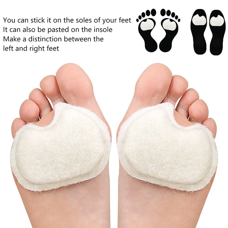 1 Pair Felt Feet Pads Relief Forefoot Support Adhesive Foam Foot Cushion Pad for Men and Women