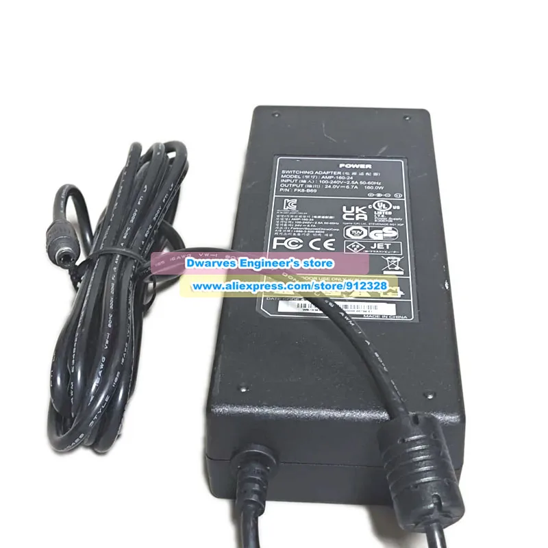 AMP-160-24 AC 어댑터 24V 6.7A 160W 웨이하이 노트북 충전기 전원 공급 장치