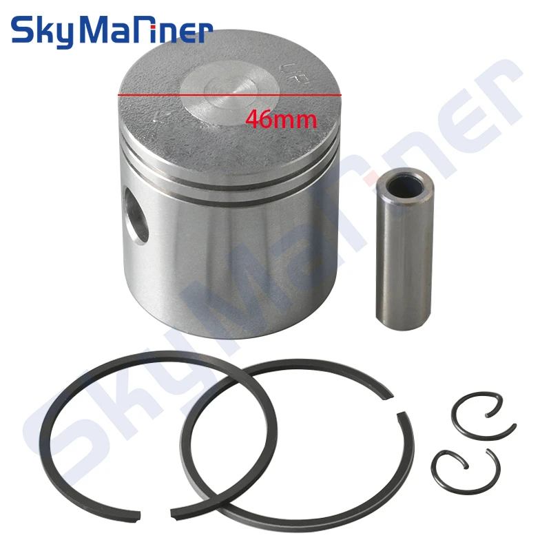 

Комплект поршней 6L5-11631 (STD) 46 мм 6L5-11610 для подвесного двигателя Yamaha 2T 3HP 6L5-11631-00 6L5-11610-00, запасные части