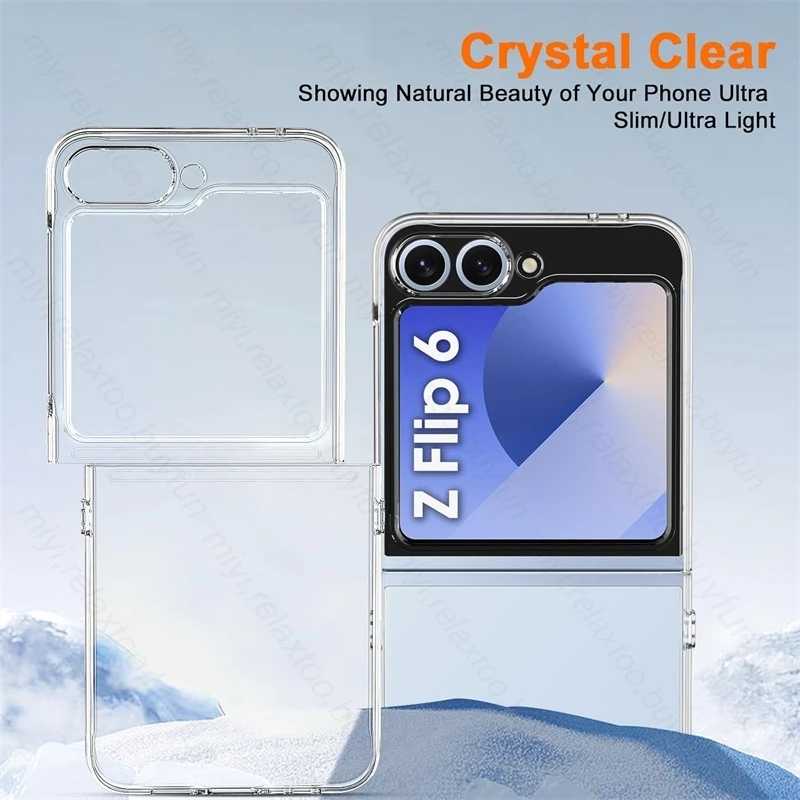 Ultra-thin Transparent Shockproof Armor Case for Samsung Galaxy Z Flip - Hard PC Shell
