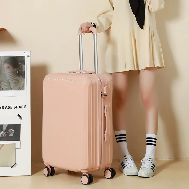 PLUENLI Women's Luggage New Small Mute Universal Wheel Password Box Men's Durable Solid Luggage Trolley Case