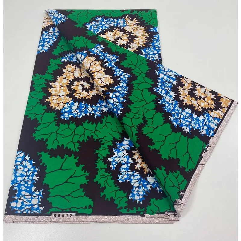 100% Cotton Dutch Hollandais 2026 Print Fabric High Quality Veritable Real Wax Guaranteed African Wax Tissu Dutch Pagne 6 Yards 2