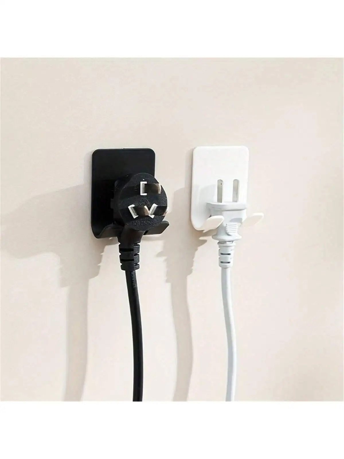 3-pack Multifunctional Power Plug Hooks, Punch-free Manual Razor Hooks, Razor Storage Brackets