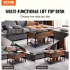 Lift Top Coffee Table with Storage, Coffees Tables for Living Room, Small Coffee Table with Power Strip & USB & Ambient Lighting 4