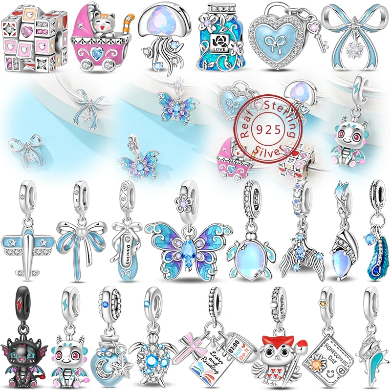 2312575-01db01.jpg S18481798614b464f822217c409e0569af 925 Sterling Silver Turtle Bow Conch Perfume Earphone Ballet Charms Beads Fit 3mm Bracelets DIY Fine Jewelry Making Mallzona