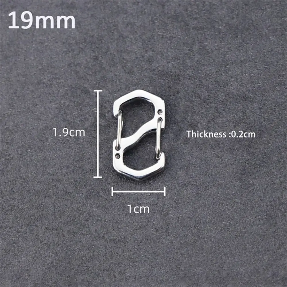 10PCS 스테인레스 스틸 배낭 버클 실버 S 유형 Carabiner 잠금 수제 목걸이 Clasps 쥬얼리 액세서리
