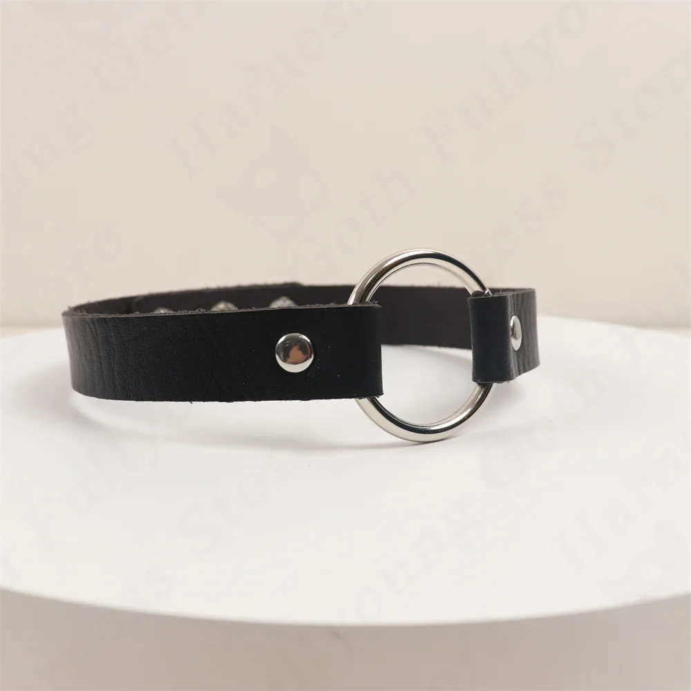 Jurxy - Collana girocollo in pelle, da donna, in