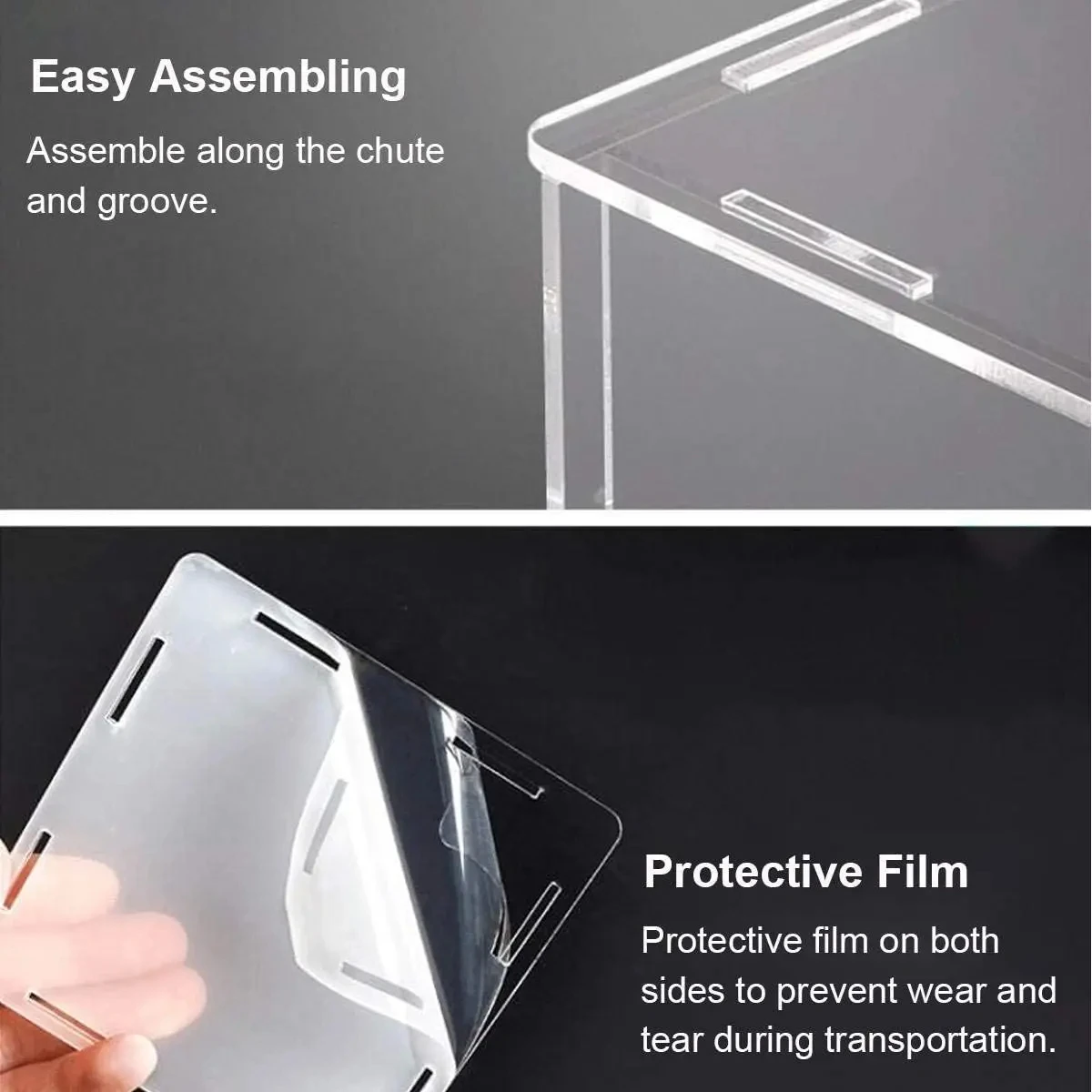 Acrylic Display Case 150 Size Clear Acrylic Collectibles Display Case Alternative to Glass Box For Showcasing Action Figures Toy Car and Home Storage