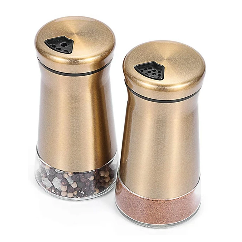 Salt Kitchen Shaker Seasoning Pepper Shakers Dispenser Utensils Container Bottles Stainless Steel Sugar Jar Jars Easy To Use