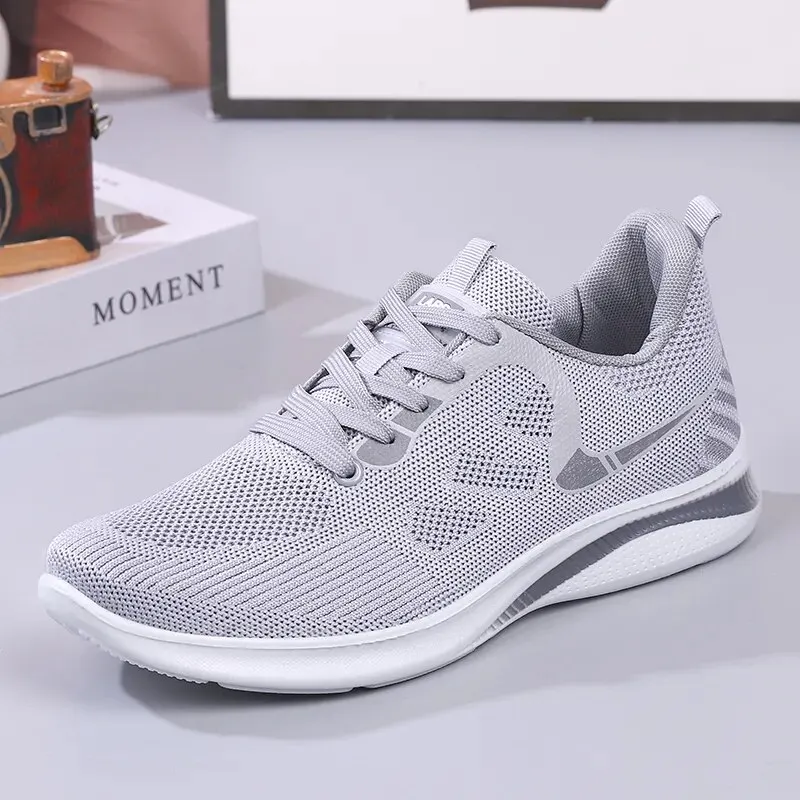 Men Sneakers Spring Summer Breathable Comfortable Non Slip Soft Sole Lightweight Casual Sports Mesh