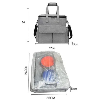 Dog Travel Bag Backpack Pet Accessories Organizer for Week Away/Overnight, w/ 2 Food Bags 1 Waterproof Placemat 2 Foldable Bowls 3