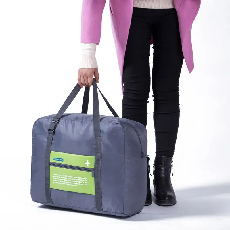 Large Capacity Foldable Travel Bag Nylon Waterproof Gym Duffel Bag Folding Traveling Clothes Storage Organizer