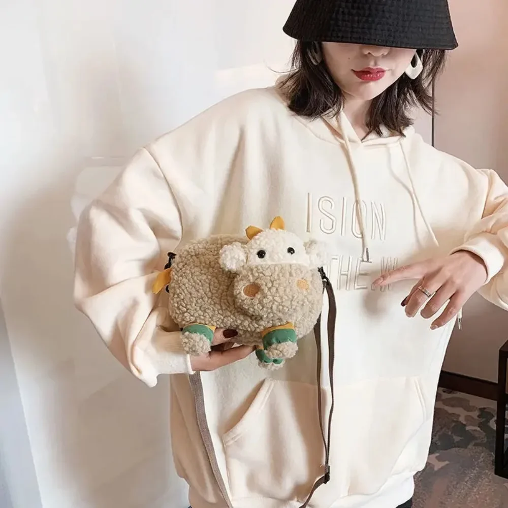 Kawaii Japanese Style Shoulder Bag Cute Faux Fur Girls Winter Soft Bag 크로스백