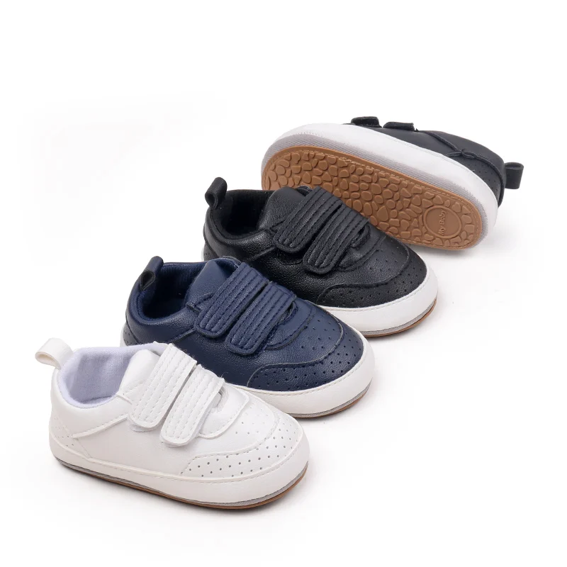 Spring and Autumn Baby Girls and Boys Casual Shoes Fashion Design Three Colors TPR Sole Anti Slip Newborn Toddler Shoes BSK4194 3