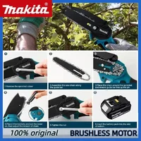 Scie à chaîne sans fil Makita de 6 pouces, scie à chaîne portative pour l'abattage du bois, outil électrique pour l'élagage du jardin, outil électrique pour batterie 18V 3
