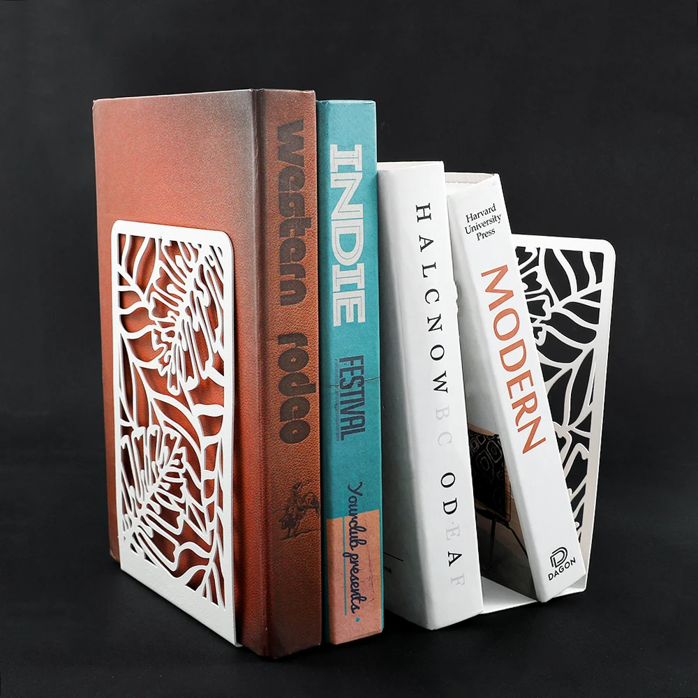 2Pcs Banana Leaf Book Ends for Book Lovers Bookend for Heavy Books Home Book rack Holder Office Desktop Supplies for Woman Man 4