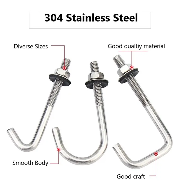 20 Ganci A Vite A L In Acciaio Carbonio - M3.7x70mm, Per Appendere Oggetti In Casa E Esterno