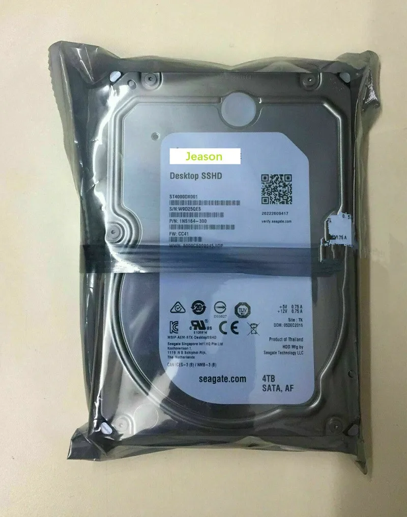 Per Seagate St4000Dx001 Disco Rigido Ibrido Da 4Tb Mlc/8Gb 64Gb Sata Iii 3.5 "Hdd E Ssd