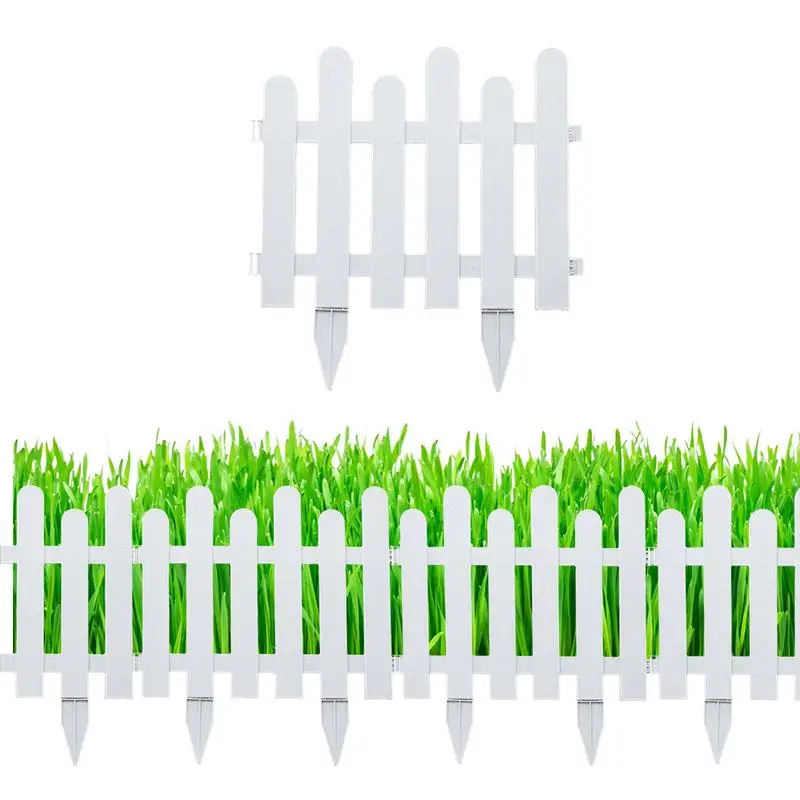 

Garden Lawn Grass Edging Fence Picket Border Panel Wall Fencing Board Garden Yard Decoration DIY Easy Assemble