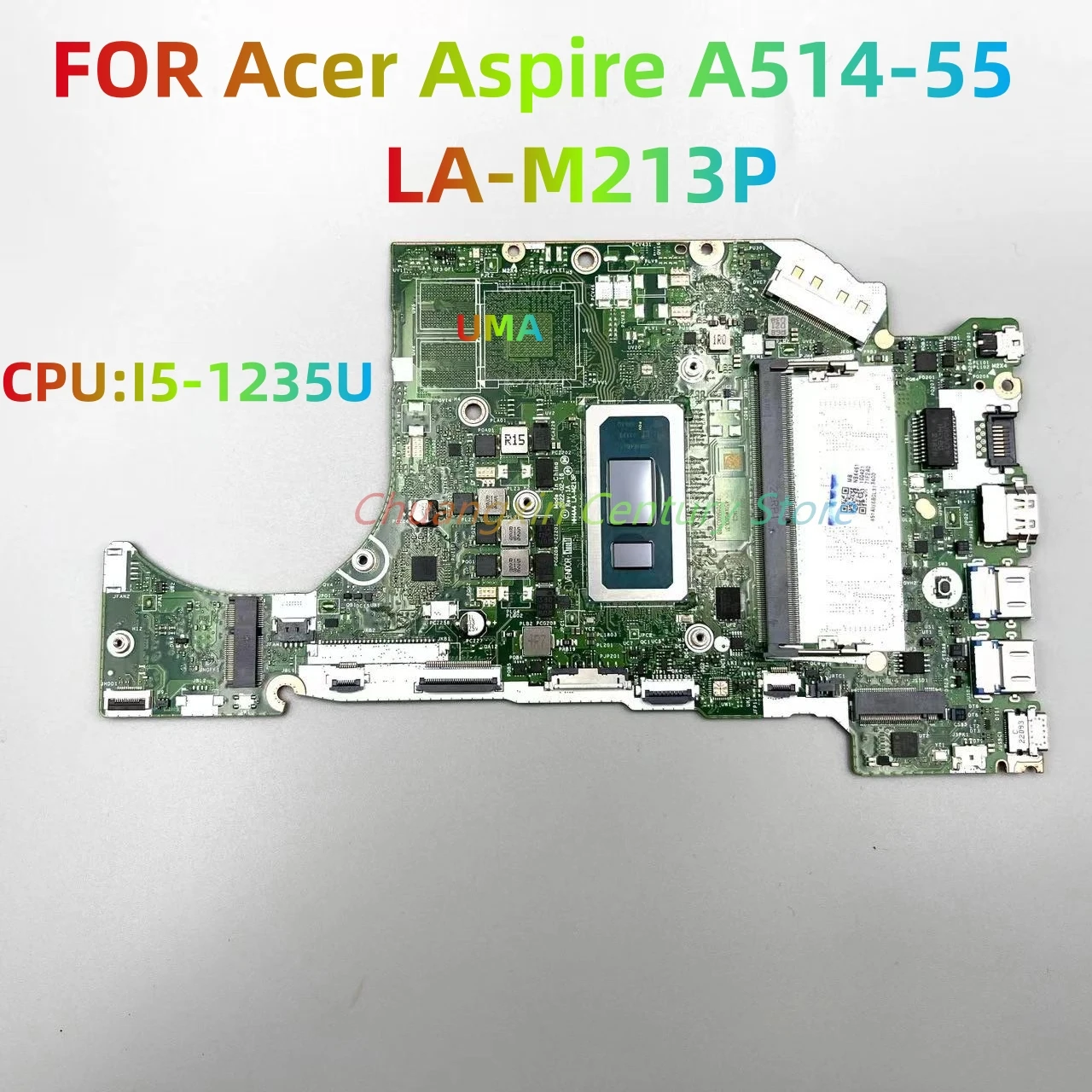 

LA-M213P интегрированная материнская плата подходит для Acer Aspire A514-55 ноутбуков с процессором I5-1235U 100% протестирован и отправлен