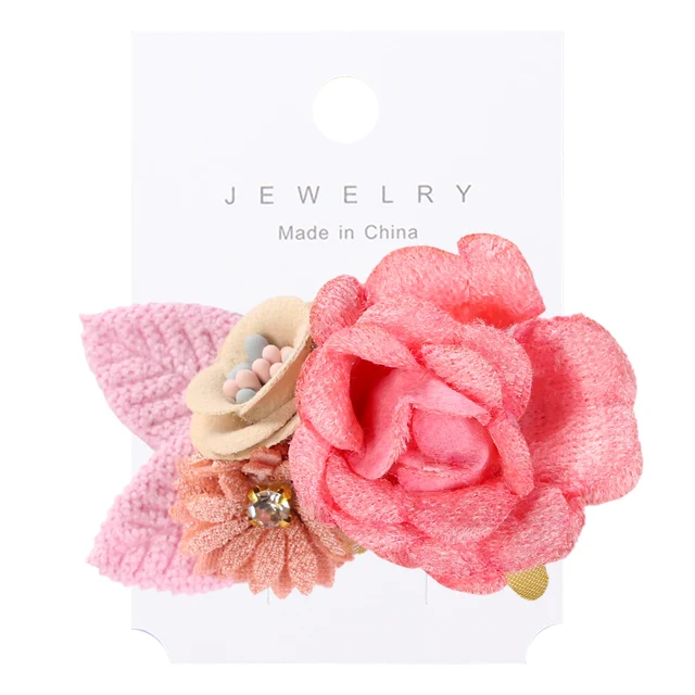 2022 New Chiffon Flower Hair Clips Pins Accessories Cute Hair Clips Pins for Baby Girls Toddlers Hairpin Kids заколка для волос 10
