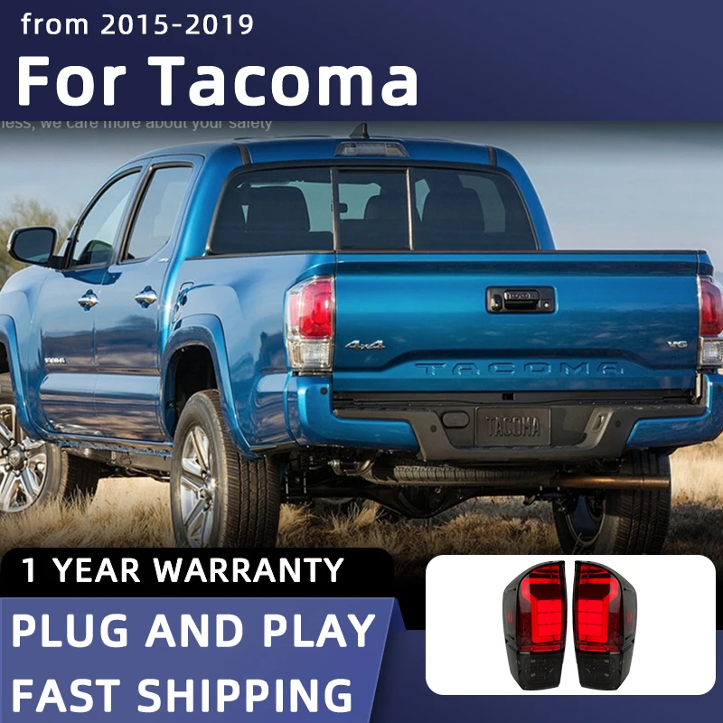 

Car Styling Taillights for Tacoma LED Tail Light 2015-2019 Tacoma Tail Lamp DRL Rear Turn Signal Automotive Accessories